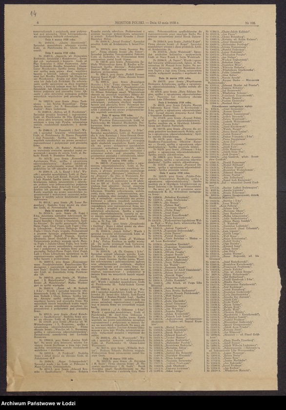 Obraz 16 z jednostki "Uszer Chemia Kozłowski, Fiszel Kozłowski, Mojsze Józef Kozłowski- sprzedaż szmat i odpadków"