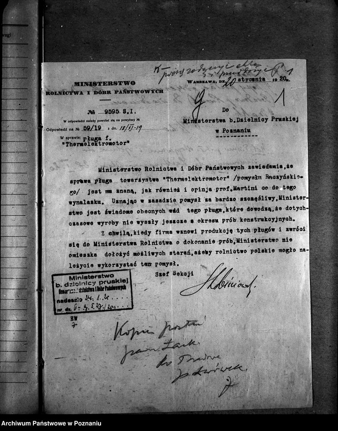 Obraz 5 z jednostki "Sprawy szczegółowo-administracyjne Pługi parowe - [i motorowe]"