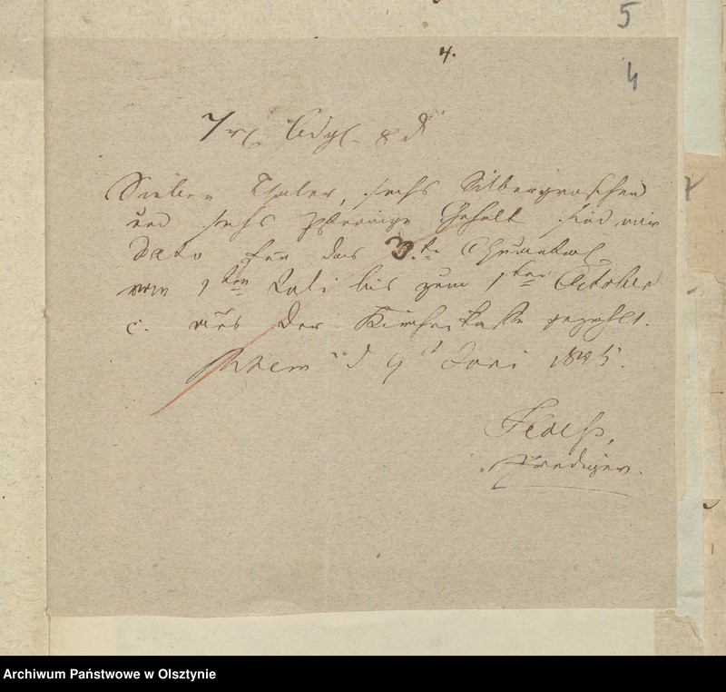 image.from.unit.number "Beläge zur Jahres Rechnung der Kirche zu Rhein für das Jahr 1845"