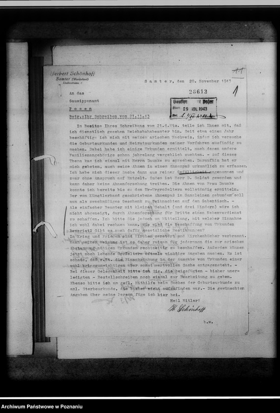 Obraz 5 z jednostki "Berufssippenforscher [oraz sprawa badań genealogicznych przez amatorów dla osób trzecich]"