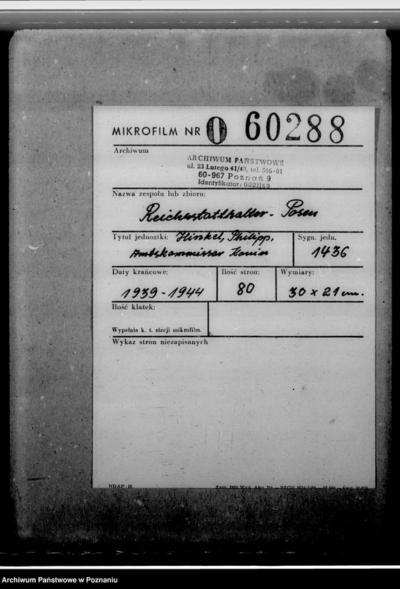 Obraz 2 z jednostki "Hinkel, Philipp, Amtskommisar, Konin"