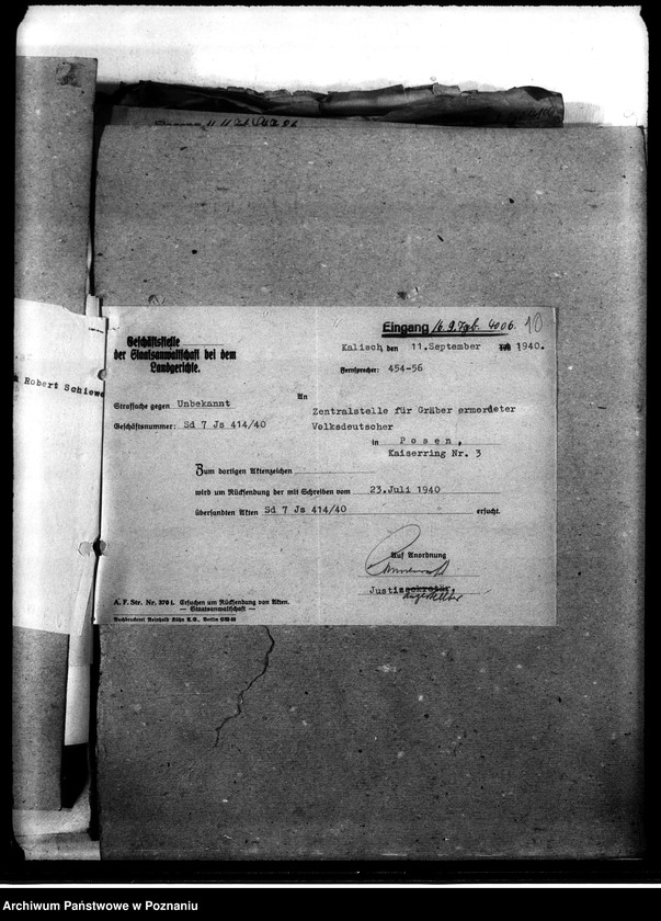 Obraz 14 z jednostki "Korespondencja w sprawie miejscowych Niemców, którzy zginęli w 1939 roku K - Z"