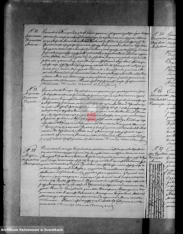 Obraz 12 z jednostki "Duplikat aktov graždanskogo sostojanija vižajnskogo prichoda suvalskogo uezda o roždenii, brakosočetanii i smerti na 1888 god"