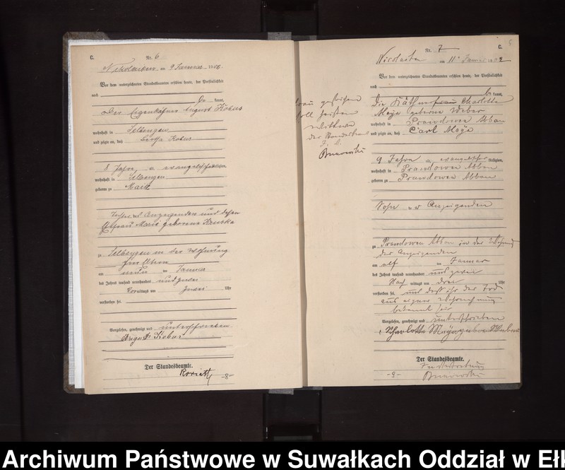 image.from.unit.number "Sterbe-Haupt-Register des Königlichen Preussischen Standes-Amtes Nikolaiken Kreis Sensburg"