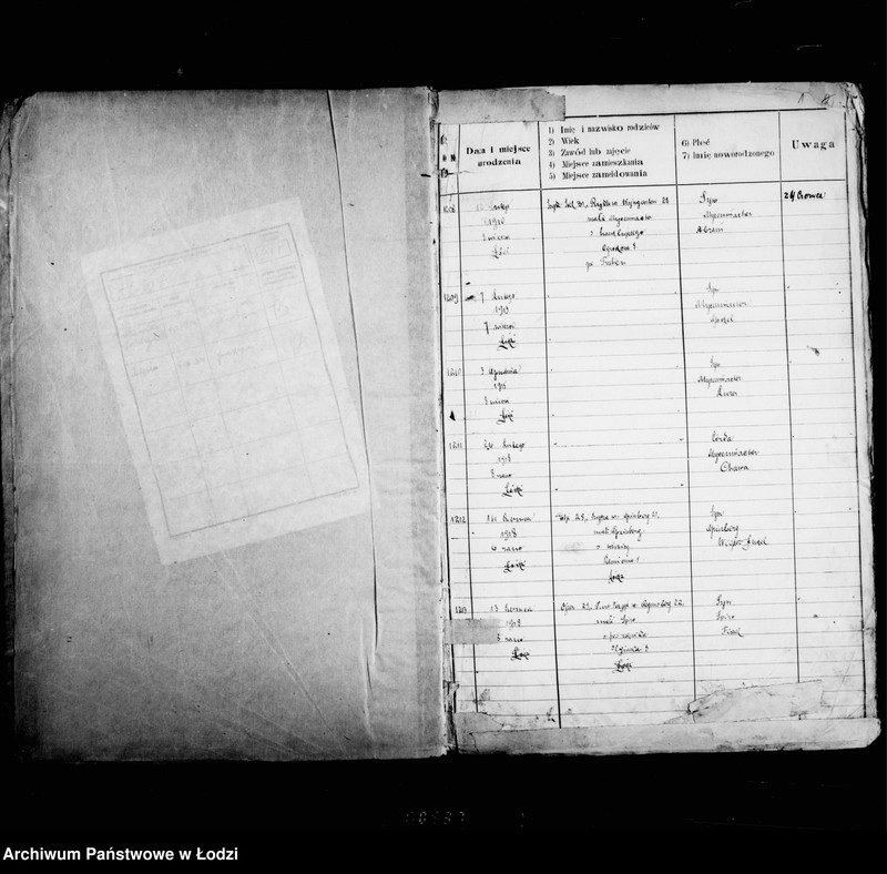 Obraz 5 z jednostki "[Ksiega urodzeń]"