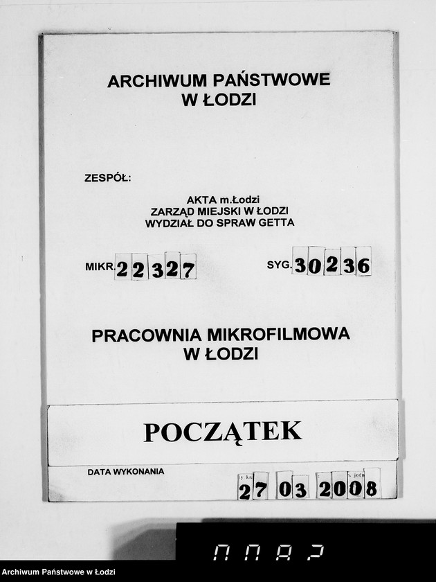 Obraz 1 z jednostki "Auslieferungsaufträge [na dostawę maszyn i artykułów metalowych do Getta]"