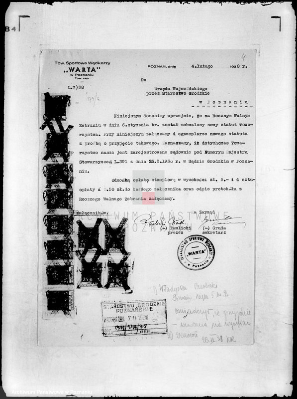 Obraz 8 z jednostki "/Towarzystwo Sportowe Wędkarzy,,Warta" w Poznaniu/"