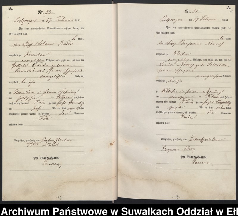 image.from.unit.number "Geburts-Haupt-Register des Königlichen Preussischen Standes-Amtes Belzonzen Kreis Johannisburg Sterbe-Haupt-Register des Königlichen Preussischen Standes-Amtes Belzonzen Kreis Johannisburg"