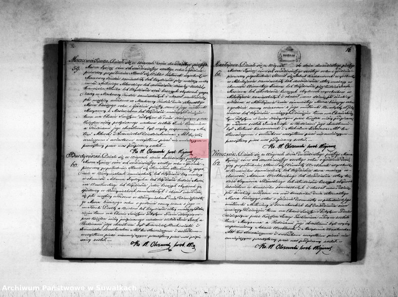 image.from.unit.number "Duplikat aktu urodzonych, zaślubionych i zmarłych parafii wigierskiej z roku 1866"