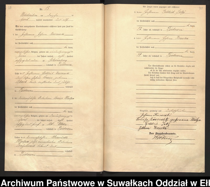 image.from.unit.number "Heirats=Haupt=Register des Königlichen Preussischen Stande-Amtes Nikolaiken Kreis Sensburg"