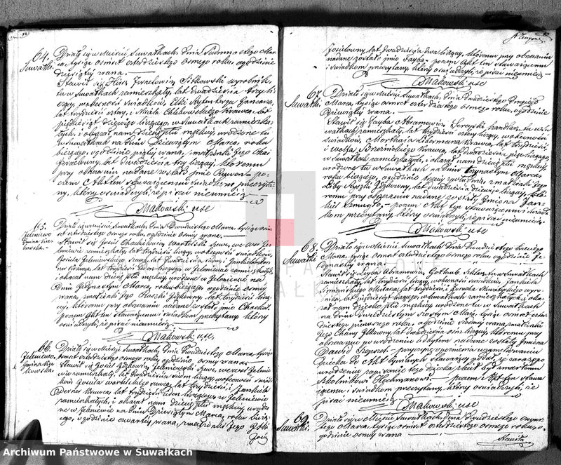 image.from.unit.number "Duplikat. Akta Urzędnika Stanu Cwilnego Wyznań Niechrześcijańskich Okręgu Suwalskiego i Jeleniewskiego Urodzonych, Zaślubionych i Zmarłych na rok 1848"