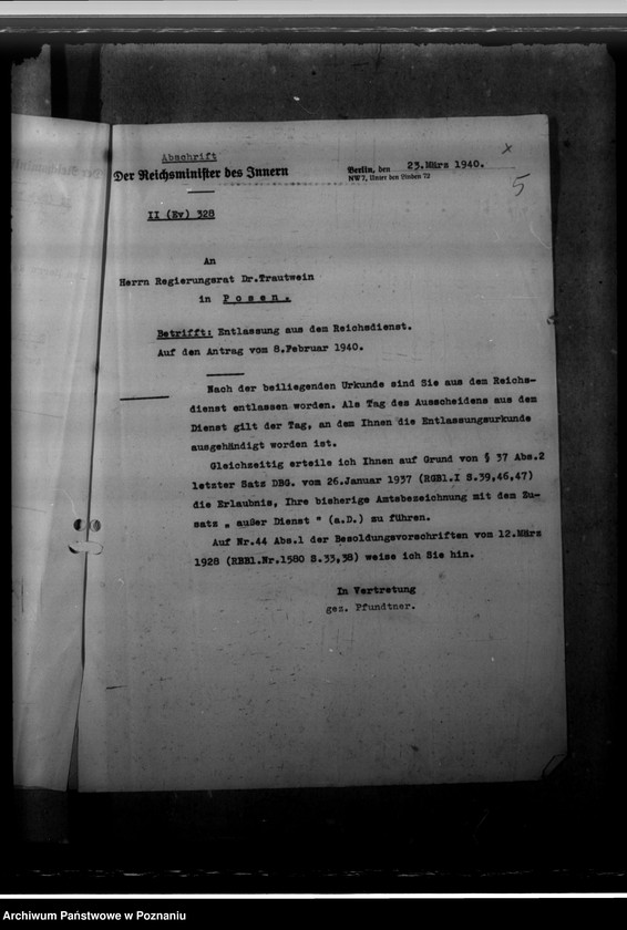 Obraz 9 z jednostki "Dr. Trautwein - Bügermeister und Kämmerer in Posen"