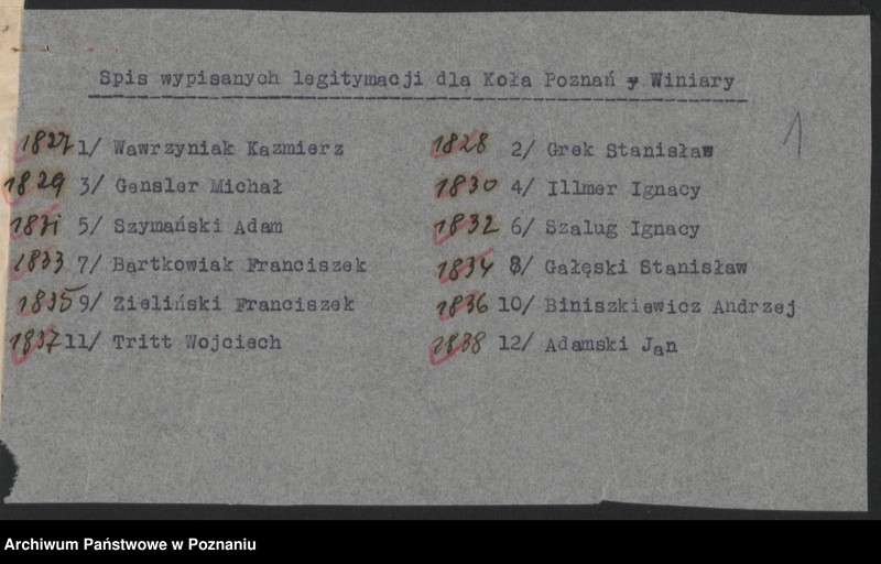 Obraz 4 z jednostki "Poznań - Winiary akta koła."