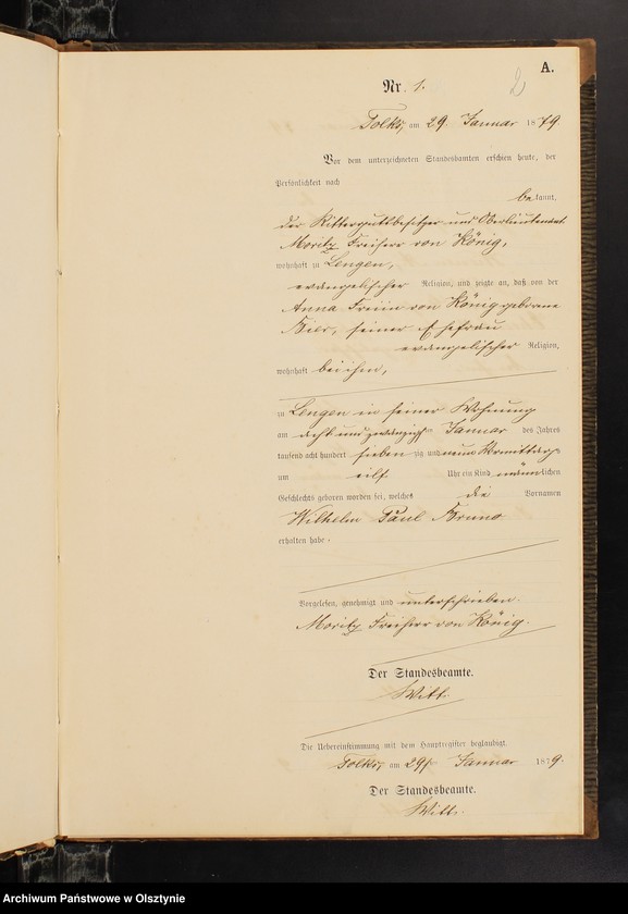 Obraz 4 z jednostki "Geburts-Neben-Register Nr 1 - 33"