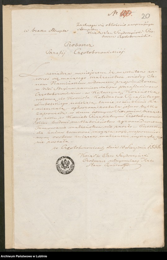 image.from.unit.number "Alegaty do księgi urodzeń, małżeństw i zgonów z 1849 r."