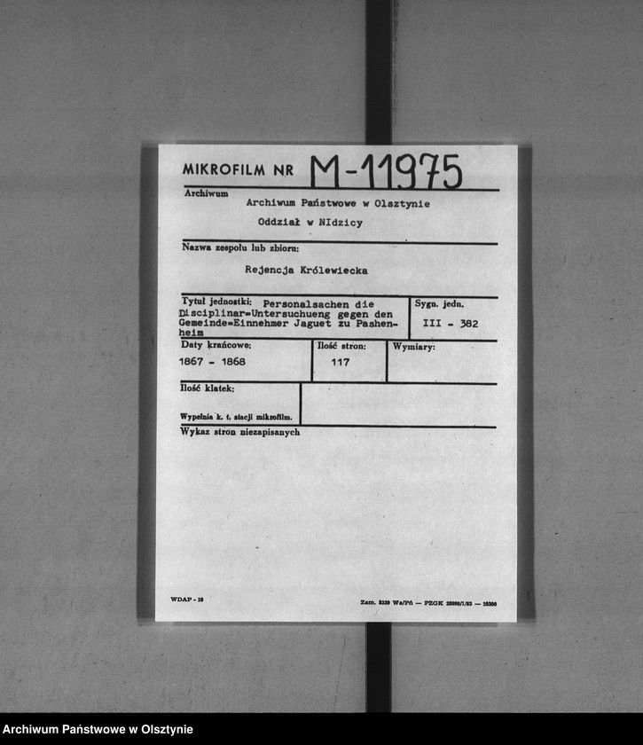 image.from.unit.number "Disciplinar-Untersuchung gegen den Gemeinde-Einnehmer Jaguet [Eduard] zu Passenheim"