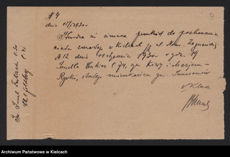 image.from.unit.number "Załączniki do akt zgonu Okręgu Bożniczego Kielce za rok 1930"