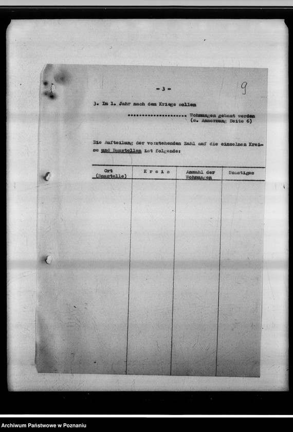 Obraz 14 z jednostki "Vorbereitung des Wohnungsbauprogrammes nach dem Kriege. Feststellung des Wohnungsbedarfes."