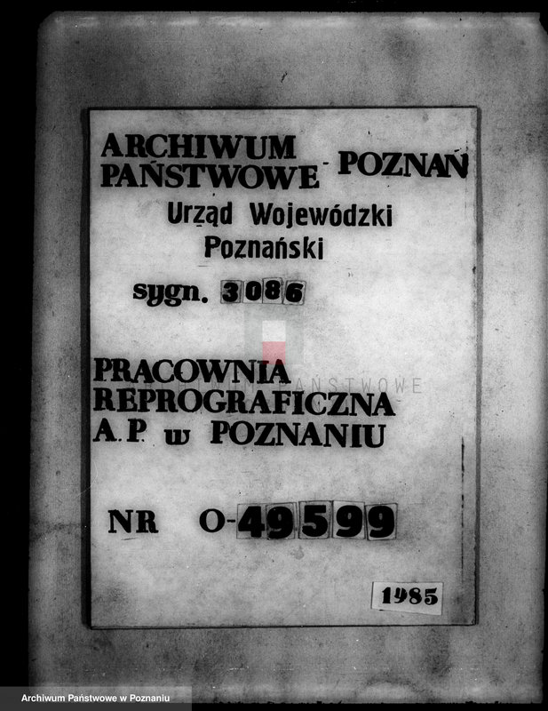 Obraz 1 z jednostki "Operat szacunkowy i parcelacyjny część II majątku Wyrza powiatu wyrzyskiego administracja przejściowa majątku Wyrza"