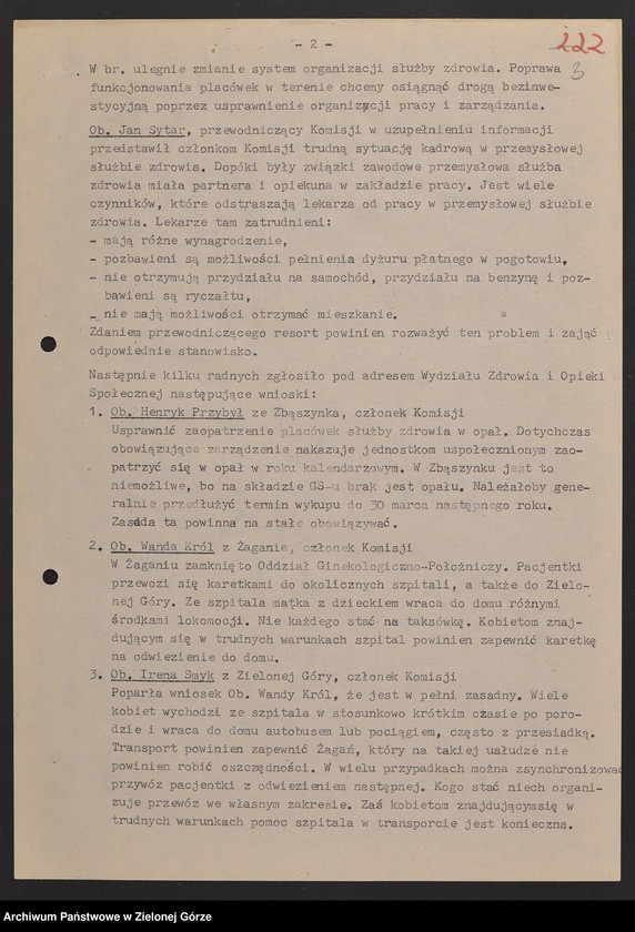 image.from.unit.number "Protokóły z posiedzeń Komisji Zdrowia, Spraw Socjalnych i Ochrony Środowiska Wojewódzkiej Rady Narodowej w Zielonej Górze"