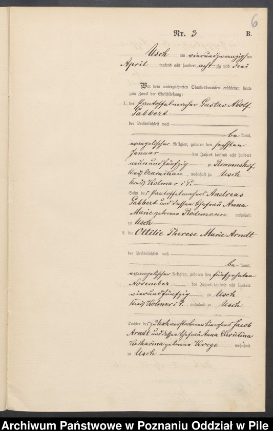 Obraz 8 z jednostki "Księga małżeństw"