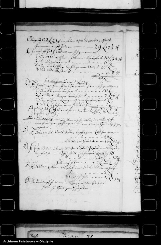 image.from.unit.number "Erbteilung unter die Erben des seeligen Schintzenbäumers, Pfarrers in Deutsch Eylau"