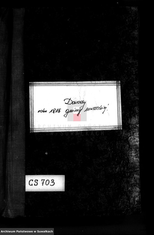 image.from.unit.number "Dowody roku 1815 Gminy Suwalskiey."