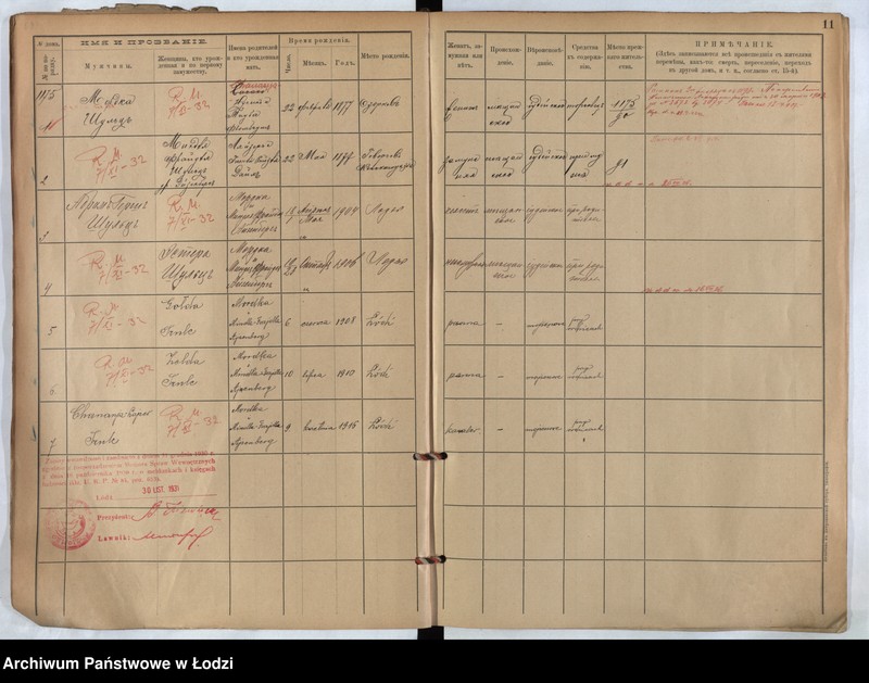 Obraz 9 z jednostki "[Księga ludności stałej m. Łodzi guberni piotrkowskiej nr domu 1175-1182]"