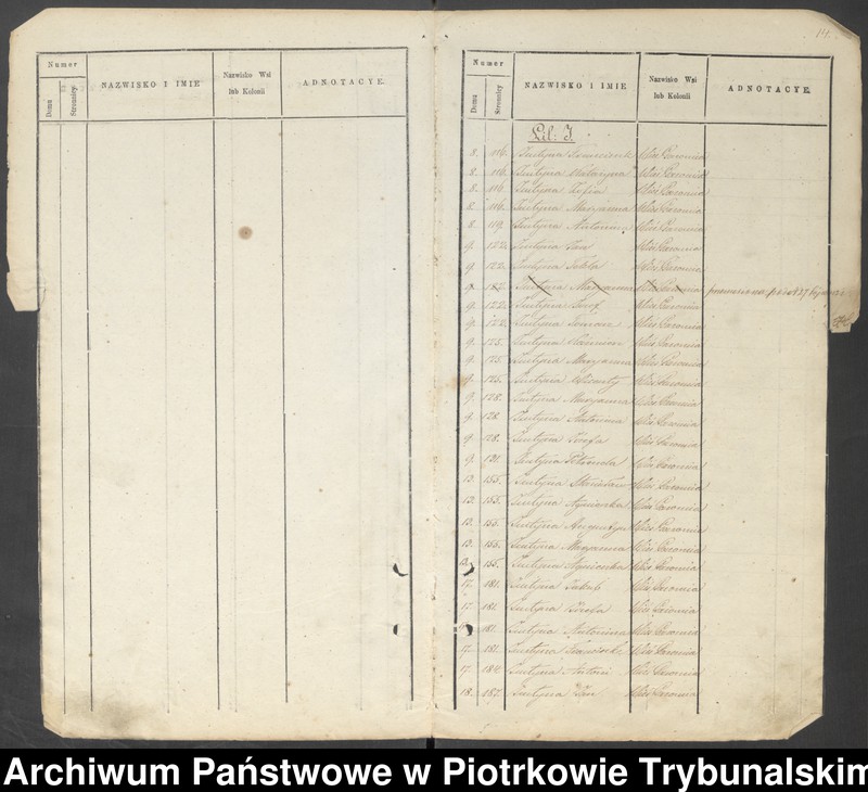 image.from.unit.number "Księga ludności stałej: Gazomia, Żywocin, Folwark Żywocin, Folwark Noworybie, Krzykowice, Folwark Krzykowice, Kosów"