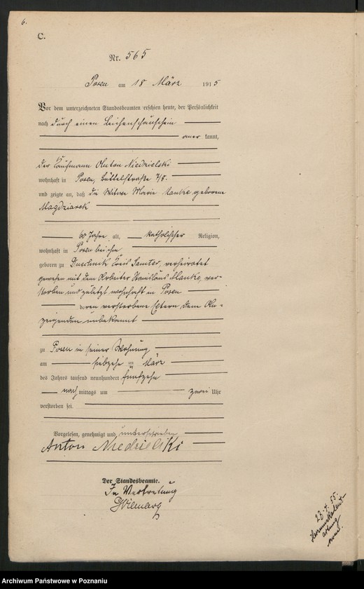 Obraz 8 z jednostki "Księga miejscowa zgonów tom II [Rejestr główny zgonów]"