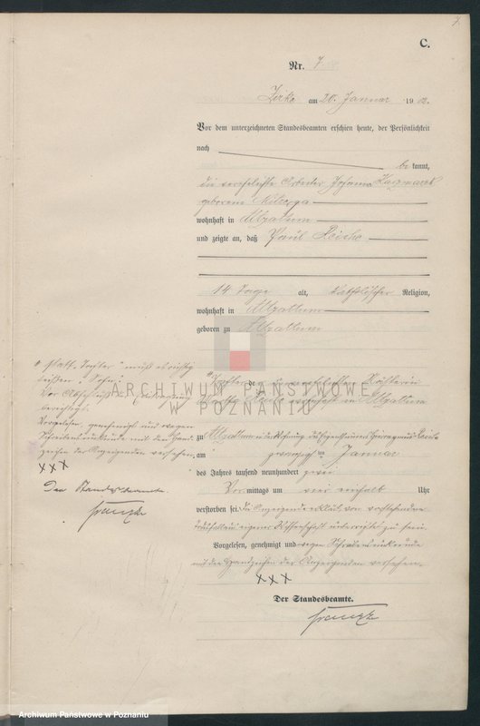 Obraz 10 z jednostki "Sterbe-Haupt-Register"