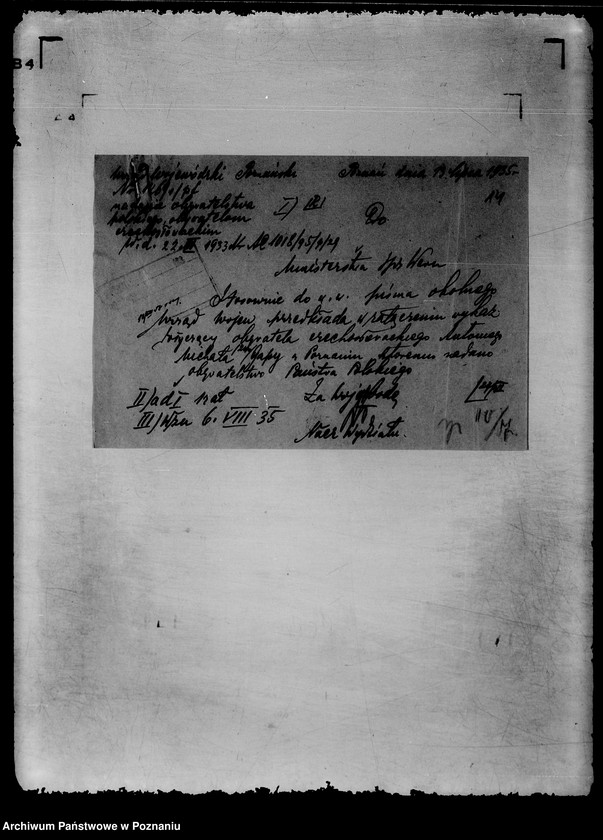 Obraz 17 z jednostki "Zbiór /sprawozdań do Ministerstwa Spraw Wewnętrznych dotyczące nadania obywatelstwa polskiego obywatelom czechosłowackim"