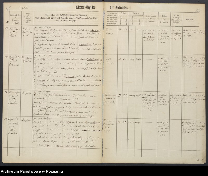 Obraz 18 z jednostki "Duplikat der Tauf, Trauungs und Sterberegister"