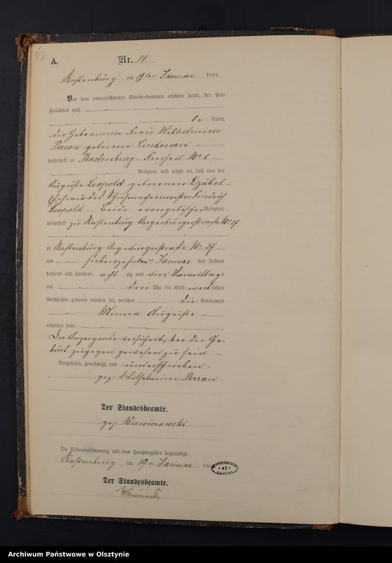 Obraz 17 z jednostki "Geburts-Neben-Register Nr 1 - 278"