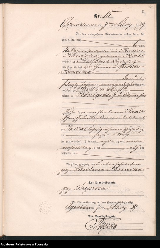 Obraz 18 z jednostki "Księga zgonów"