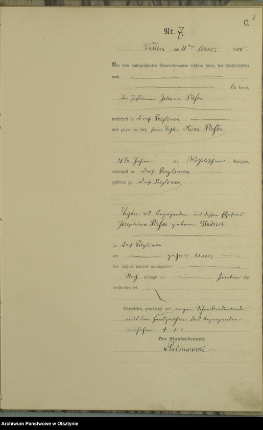 image.from.unit.number "Sterbe-Haupt-Register Nr 1 - 41"