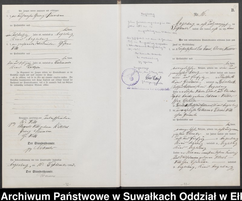image.from.unit.number "Heiraths-Neben-Register des Preussischen Standes-Amtes Angerburg Kreis Angerburg"