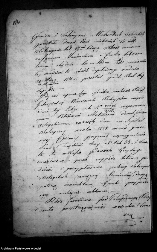 image.from.unit.number "Akta tyczące się ustanowienia opieki nad nieletnimi po zmarłych małżonkach Ostojskich"