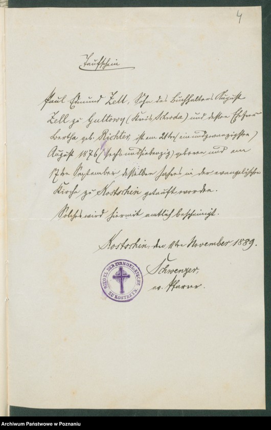 Obraz 6 z jednostki "[Dokumenty dostarczone przez narzeczonych do zawarcia związku małżeńskiego za 1902 rok. Tom IV]"