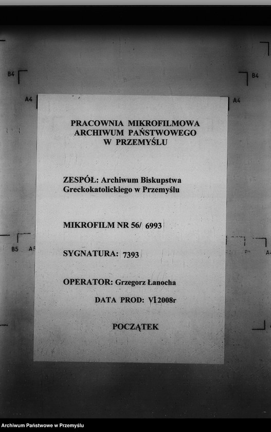 Obraz 1 z jednostki "[Kopie ksiąg metrykalnych parafii Powroźnik (dekanat Muszyna)]"