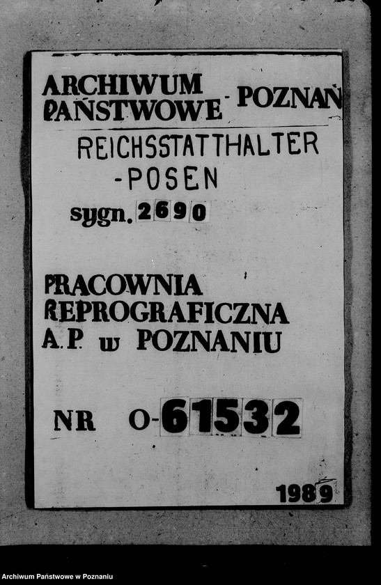 Obraz 1 z jednostki "Korespondencja sztabu gospodarczego przy namiestniku w Kraju Warty"