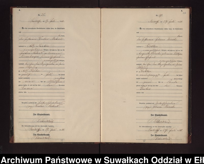 image.from.unit.number "Geburts-Neben-Register des Preussischen Standes-Amtes Neuhoff Kreis Loetzen"