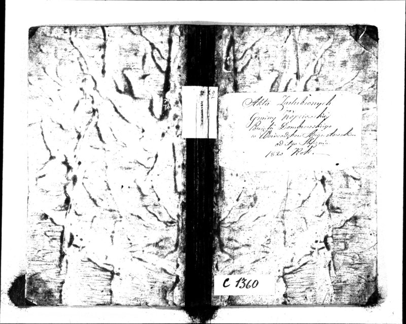 Obraz 2 z jednostki "Akta Zaślubionych Gminy Kopciowskiey Powiatu Dombrowskiego w Woiewództwie Augustowskim od 1-go Stycznia 1820 roku"