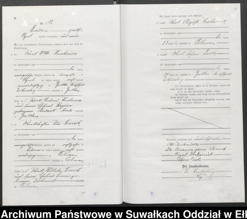 image.from.unit.number "[Heirats-Haupt-Register des Königlichen Preussischen Standes-Amtes Bialla Kreis Johannisburg]"