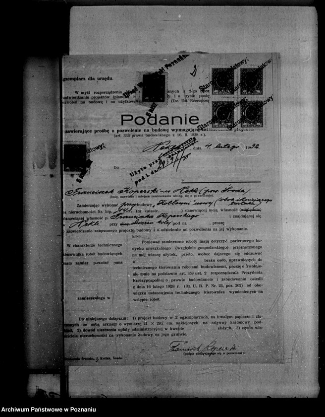 Obraz 6 z jednostki "Zatwierdzenie projektu zakładu przemysłowego /urządzenia kotłowni przy tartaku nr 489/ Fr. Koperskiego w Nekli powiat średzki/"