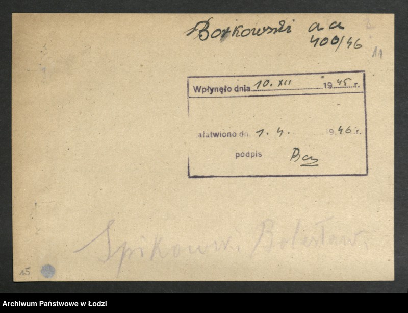 Obraz 12 z jednostki "Akta dotyczące spraw członków partii od A do C"