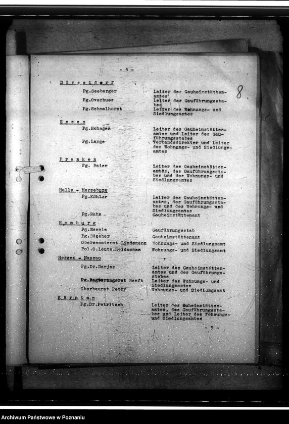 Obraz 12 z jednostki "Dienstbesprechung der Leiter der Wohnungsund Siedlungsämter in Würzburg. DWH - Arbeitstagung"