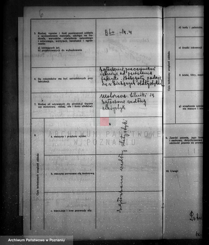 image.from.unit.number "Zatwierdzenie zakładu przemysłowego /urządzenia kotłowni/ Firmy Artur Gaede /fabryka wódek i likierów/ w Poznaniu"