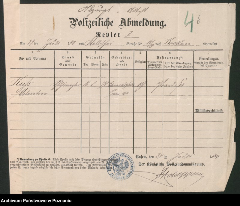 Obraz 10 z jednostki "A. betr. den russischen Untertanten Eisig Sygal"