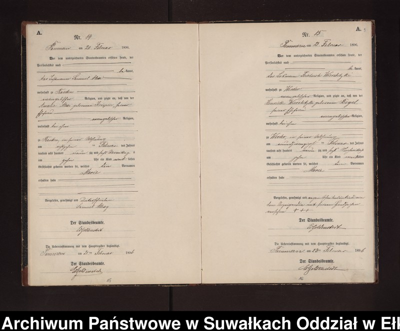 image.from.unit.number "Geburts-Neben-Register des Preussischen Standes-Amtes Neuhoff Kreis Loetzen"
